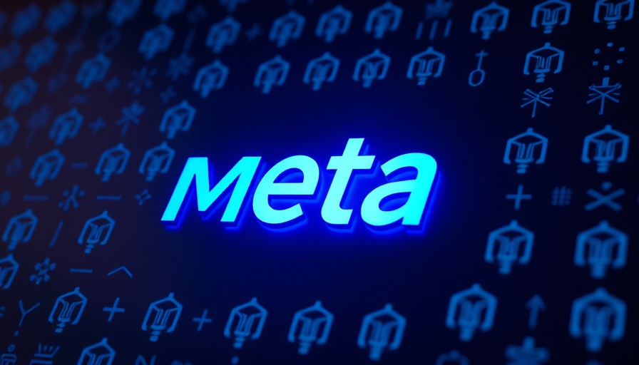 Blue Meta logo on dark background related to Meta hate speech policies.