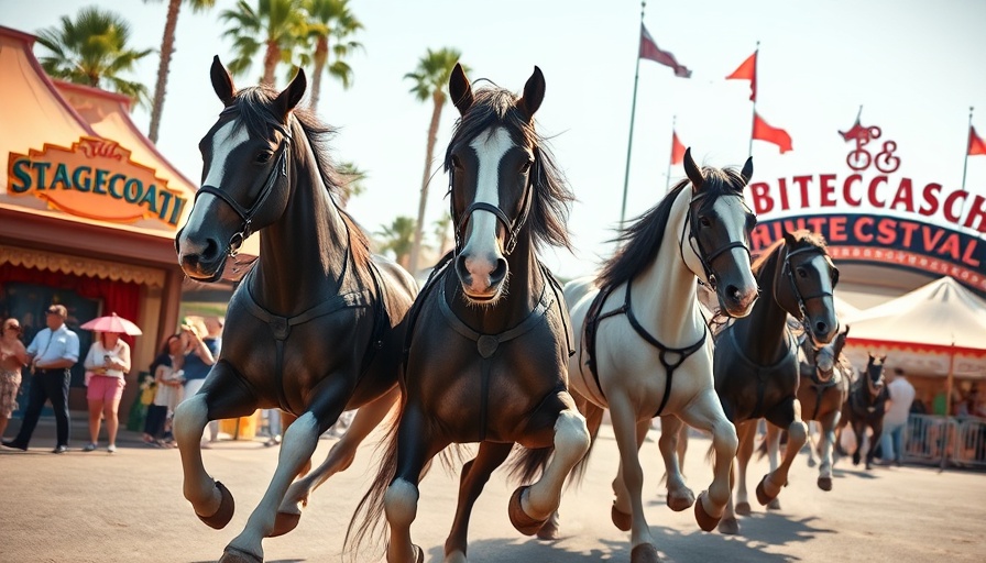Clydesdale horses at Stagecoach Country Music Festival 2025.