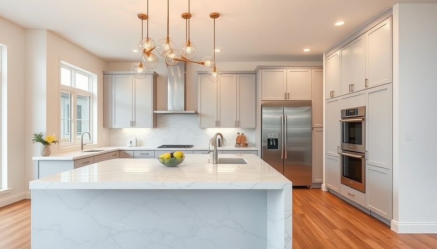 Modern kitchen with creative lighting and elegant design.