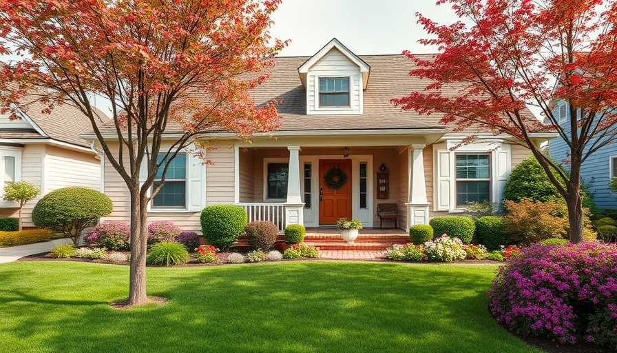 Charming house in the 2025 spring housing market, bright day.