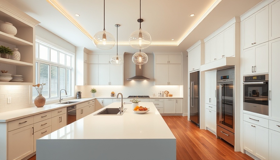 Modern kitchen with pendant lights for creative kitchen lighting ideas.