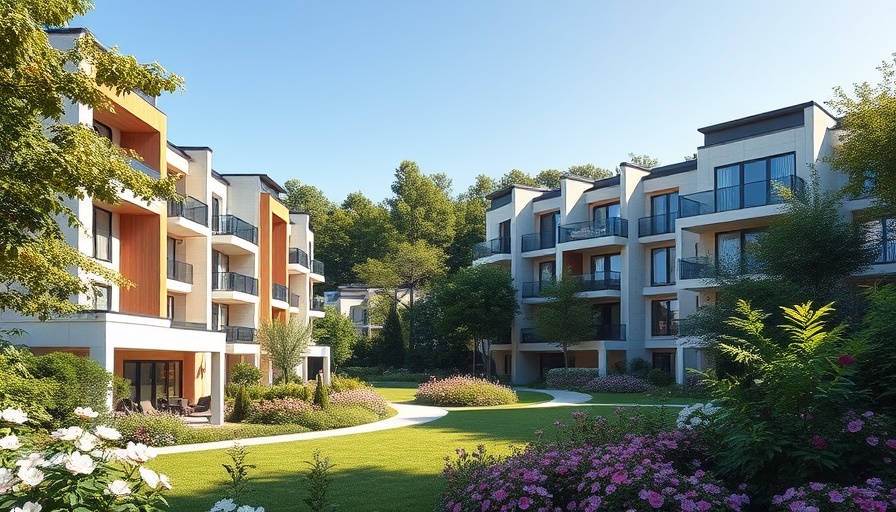 Oak Hill housing project San Rafael with modern buildings and gardens.