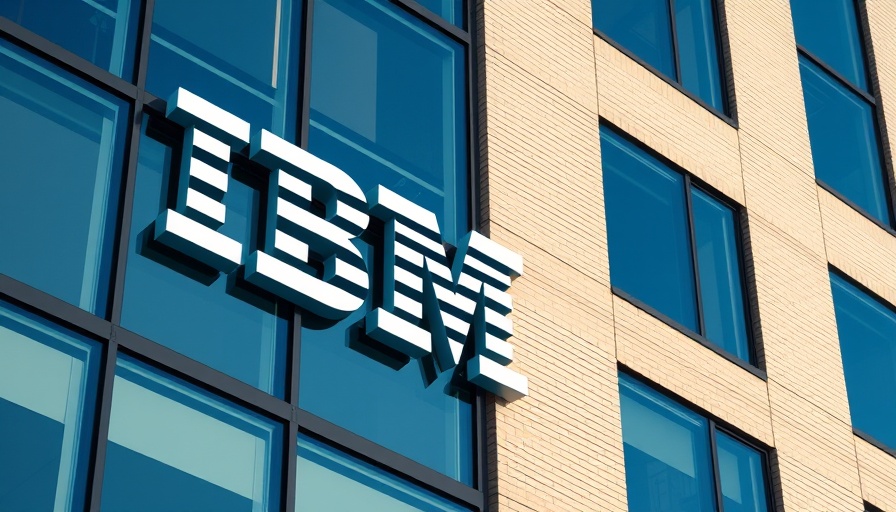IBM building facade with logo; IBM affected by DOGE cuts.
