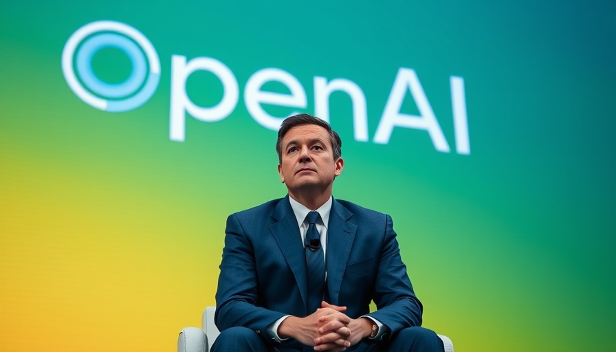 Pensive man beneath OpenAI logo discussing alignment issues
