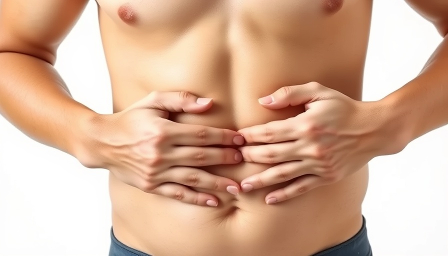 Health awareness gesture by young adult for colorectal cancer.