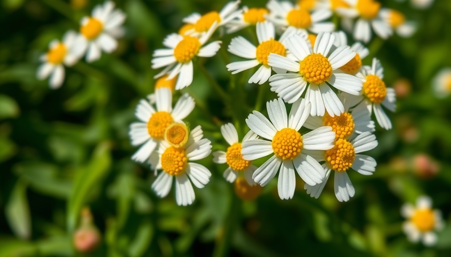 How to grow feverfew: vibrant flowers in a garden.