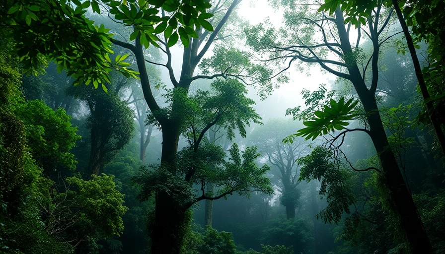 Dense rainforest scene with mist and tall trees, Article 6 climate financing