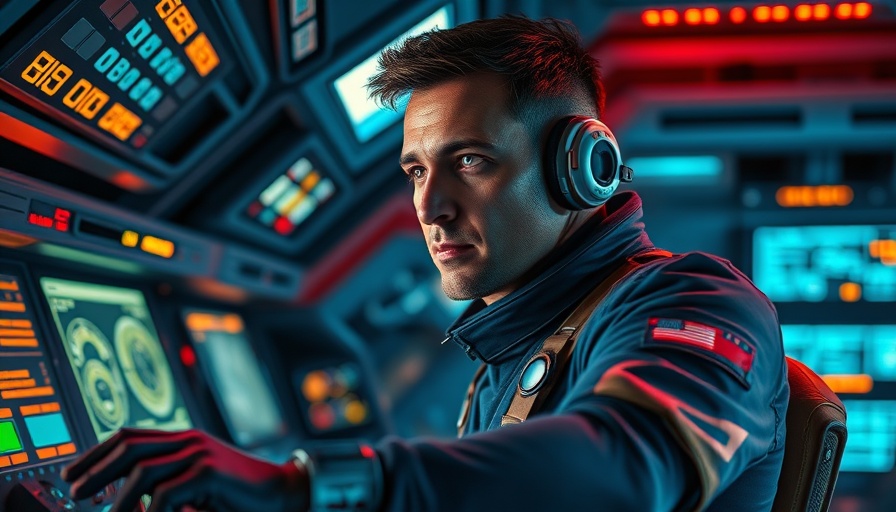 Futuristic scene with a man in a spaceship cockpit, Bay Area things to do this weekend.