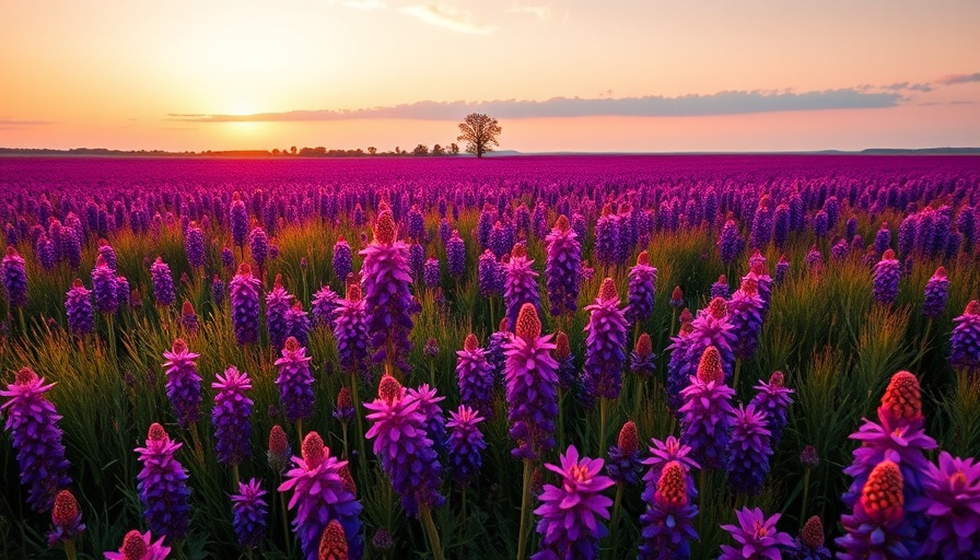 Scenic wildflower field at sunset in Illinois, best places to live.