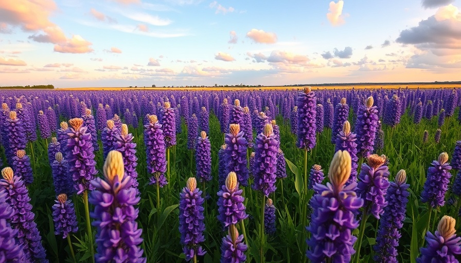 Expansive lupine field in Illinois, best places to live in 2025