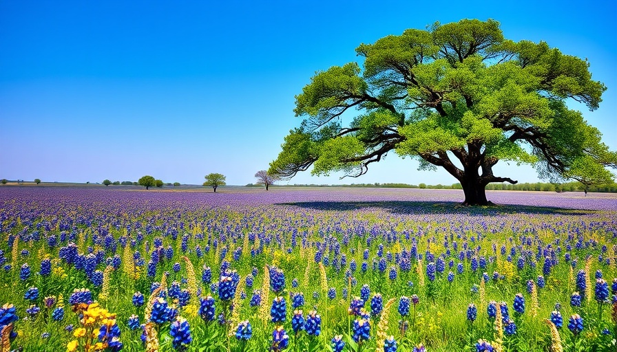 Bluebonnets in Texas meadow, best places to live in Texas, scenic view.