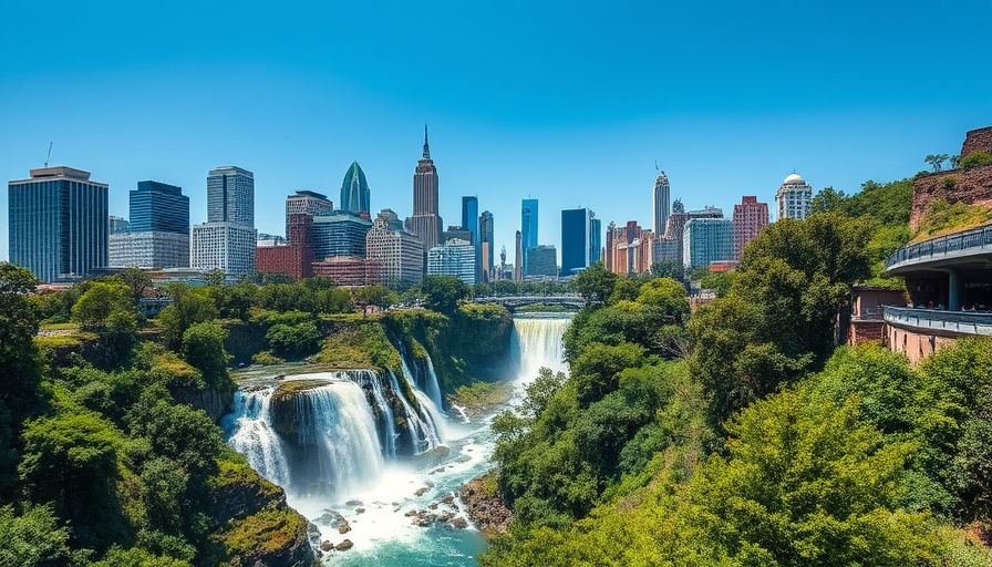 Cityscape of affordable places to live in South Carolina