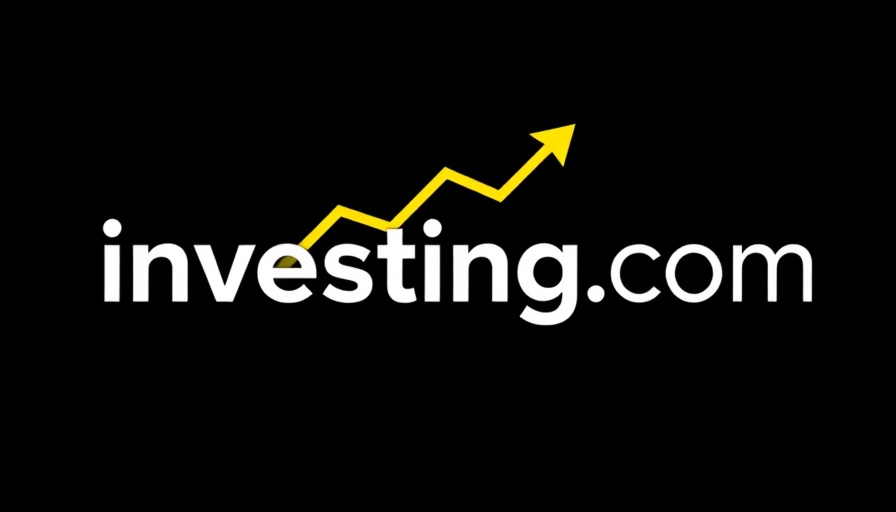 Investing.com logo with upward yellow line on black.
