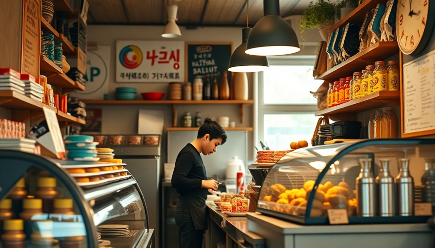 Shop interior in Tokyo with person preparing food, highlighting Tokyo core CPI rise investment strategies.