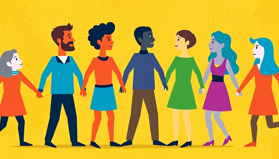 Illustration of paper figures with faces, representing unity and diversity