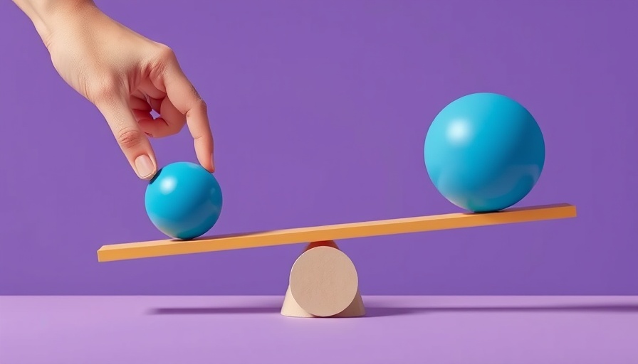 Conceptual art of imbalance with seesaw and hand illustrating defining cheating in the age of AI.