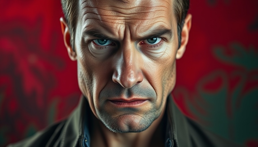 Close-up of a serious male with a concerned expression, Europe energy sanctions Russia.