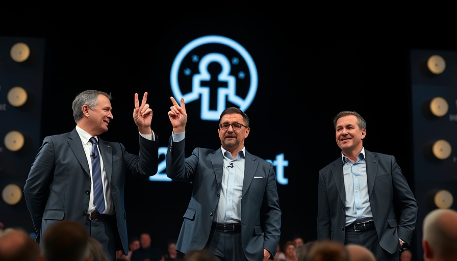 Apple Robotics Unit Leadership Changes event with executives on stage.