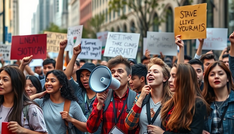 International students protesting for legal status restoration.