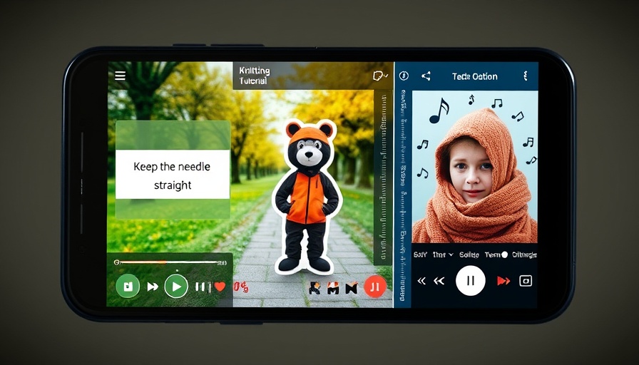 Smartphone video editing apps showing various creative edits.
