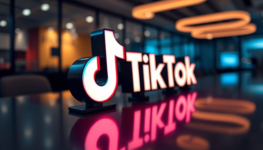 Glowing TikTok logo symbolizing e-commerce in Japan