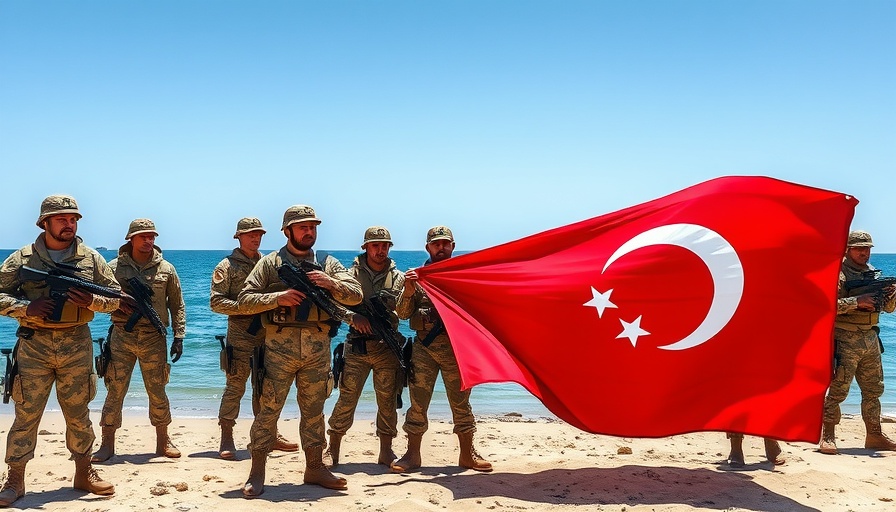 China seizes disputed reef South China Sea, soldiers with flag on sandy reef.