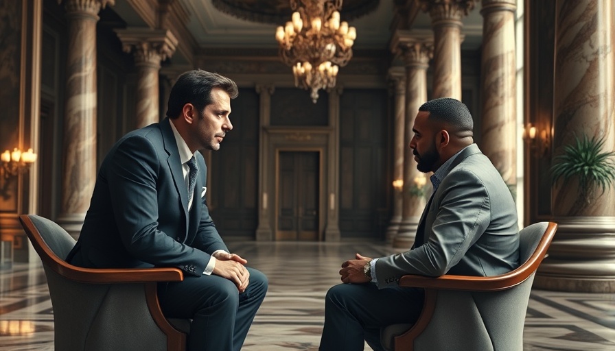 High-stakes dialogue in ornate hall during peace negotiations.