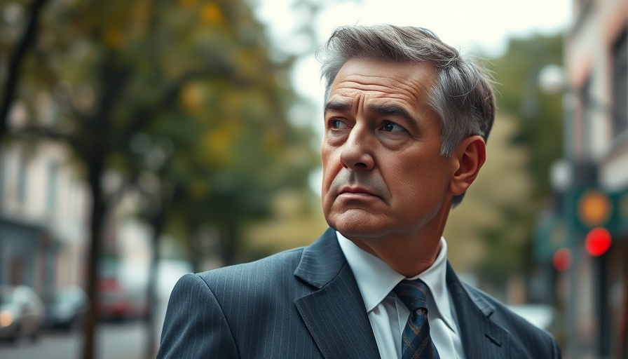 Concerned man in suit indicating technology-related issues for government officials
