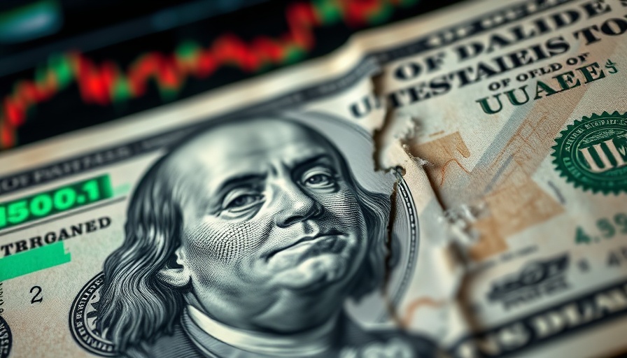 Devalued U.S. dollar bill symbolizing investment implications.