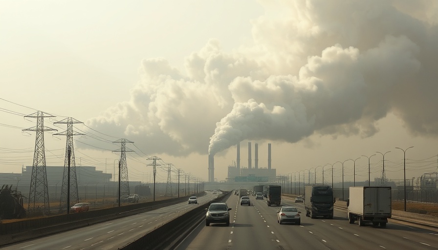 Impact of Tariffs: Smoke over highway impacting investments.