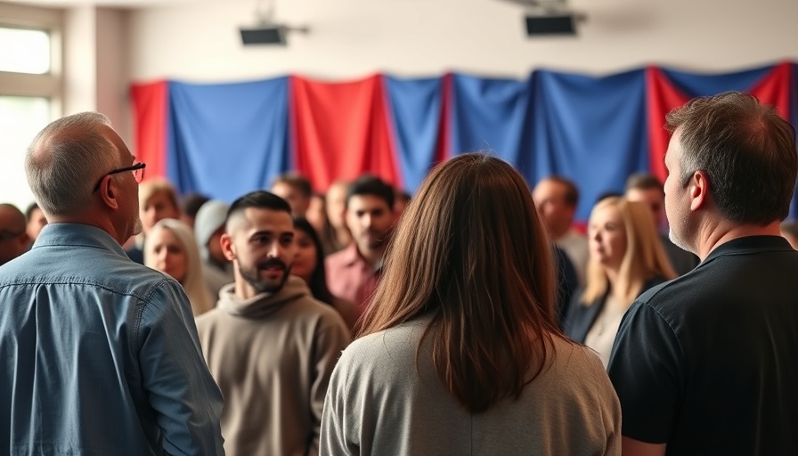 Reform-curious Labour voters listening to a speaker at an event.