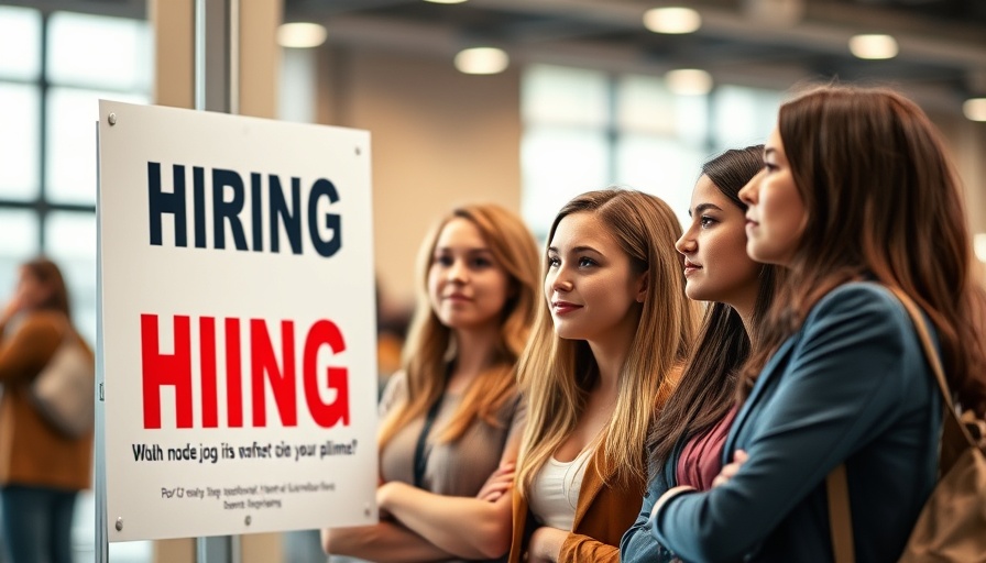 Young women at job fair sign for UK youth unemployment