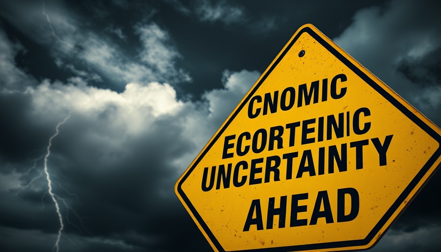 Stagflation impact: Economic uncertainty sign with lightning in stormy sky.