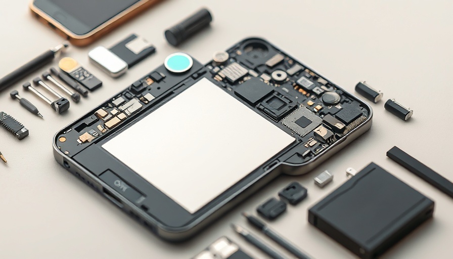 Detailed smartphone components showcasing Apple's market dominance in China.