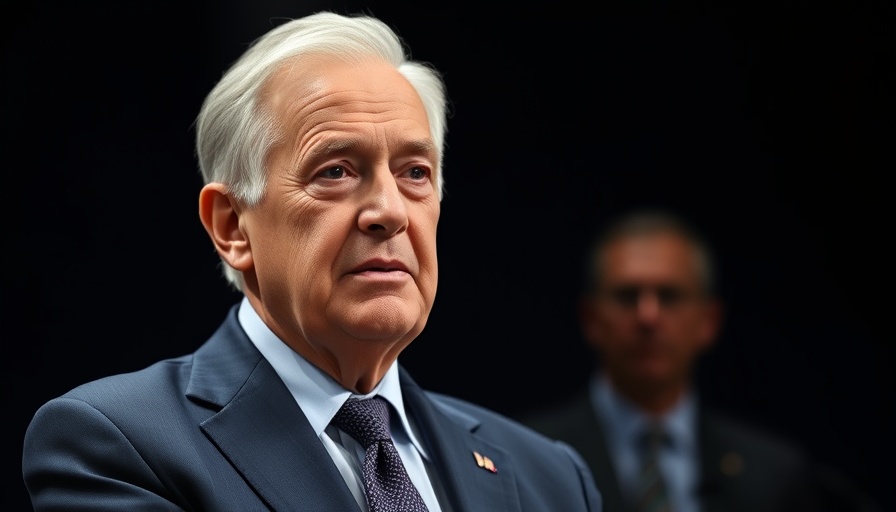 Elderly man contemplating during BRICS tariffs negotiations talk.