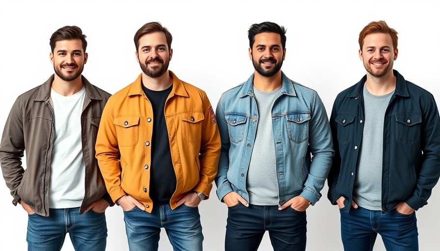 Portrait of four men in casual jackets, Rock & Roll Hall of Fame 2025 inductees.