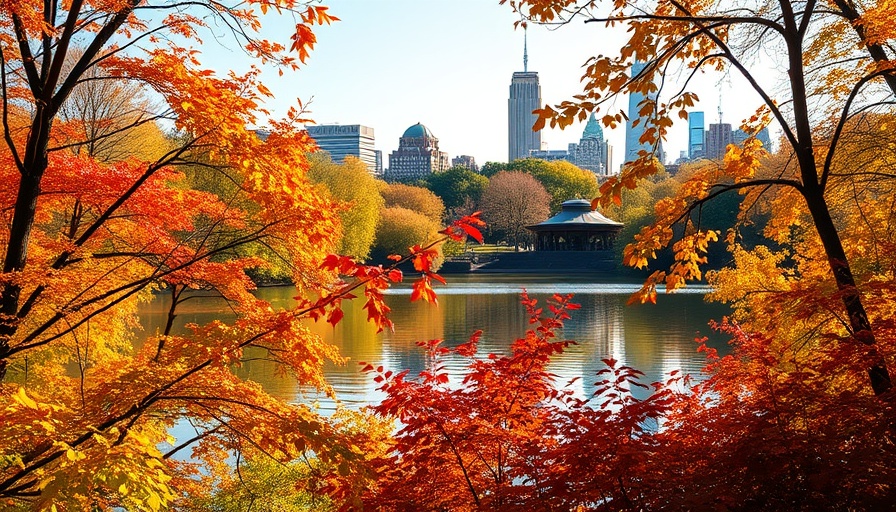 Central Park in autumn with NYC skyline - best places to live in New York 2025.