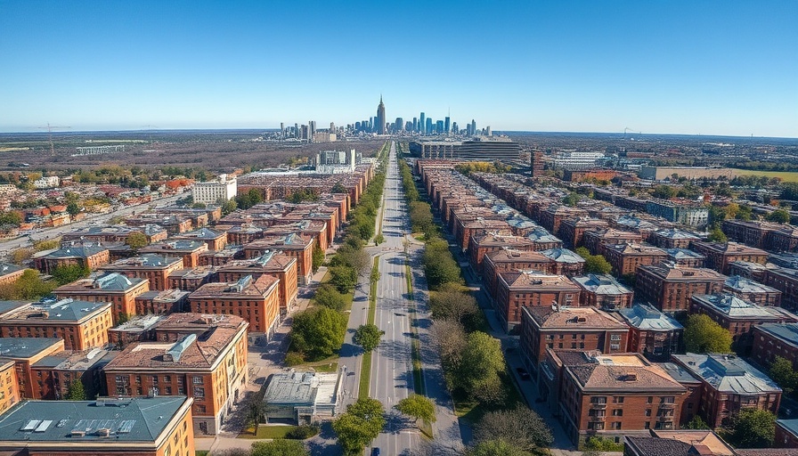 Aerial view of Indiana urban landscape, showcasing affordable homes for sale.