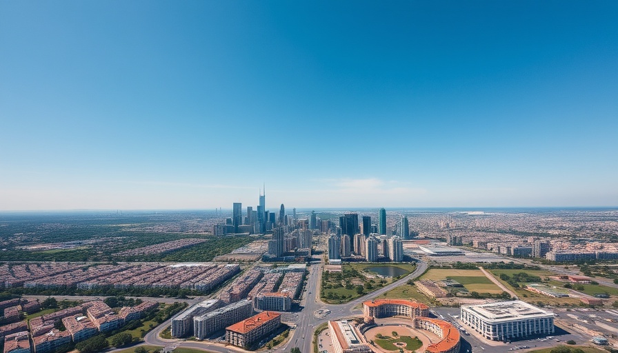 Aerial view of urban Indiana, highlighting affordable places to live.