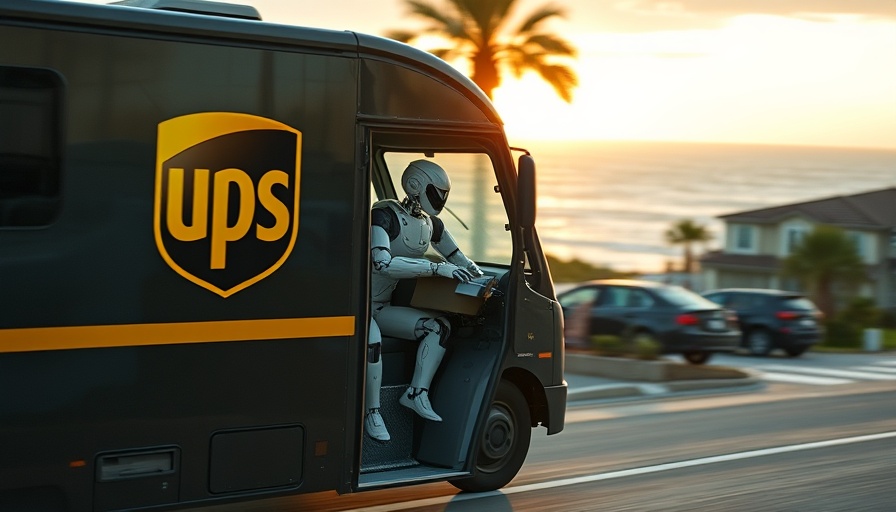 UPS humanoid robots deployment in coastal suburb.