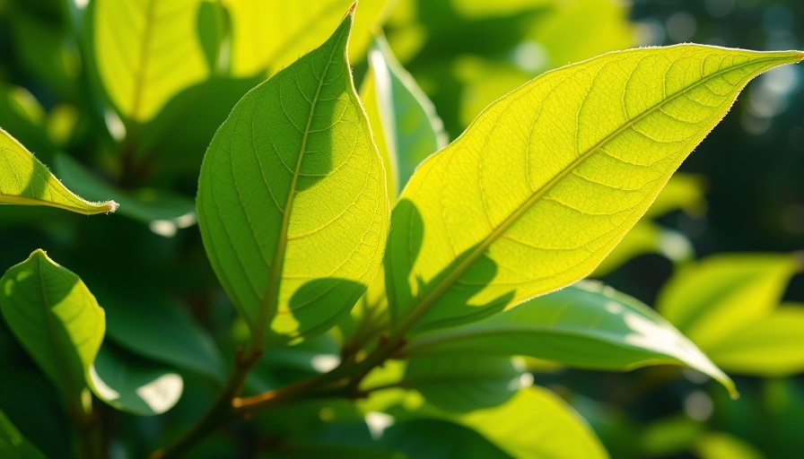 Vibrant green bay laurel leaves in sunlight, propagation