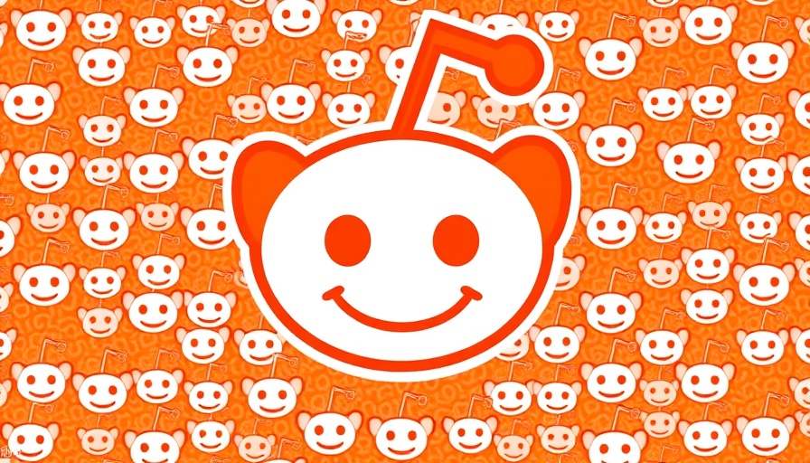 Reddit logo pattern in vibrant orange and white.