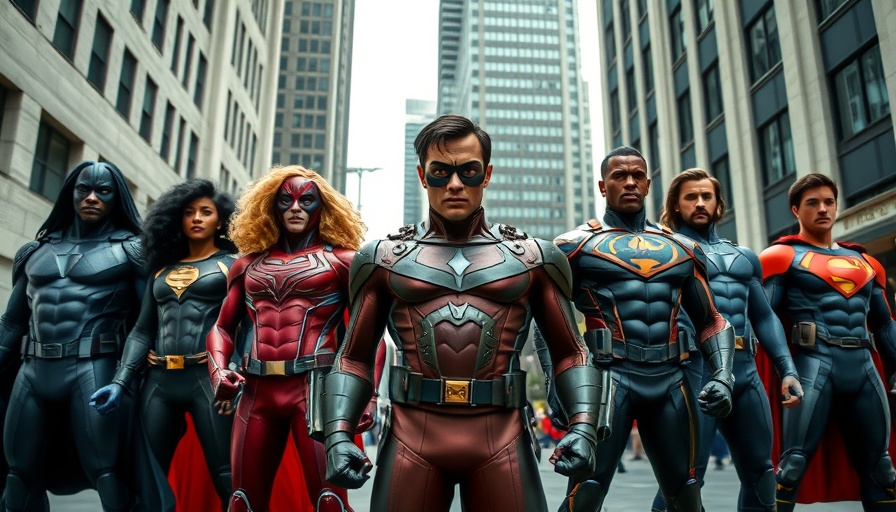 Group of superheroes alert in urban setting, Thunderbolts* superhero film review.