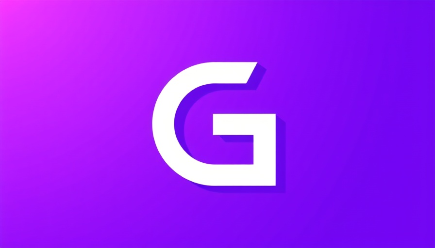 Minimalistic purple logo with white letter G.