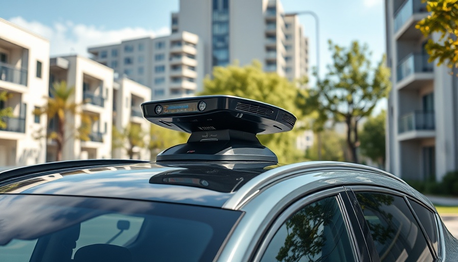 Close-up of advanced autonomous vehicle platform sensor.