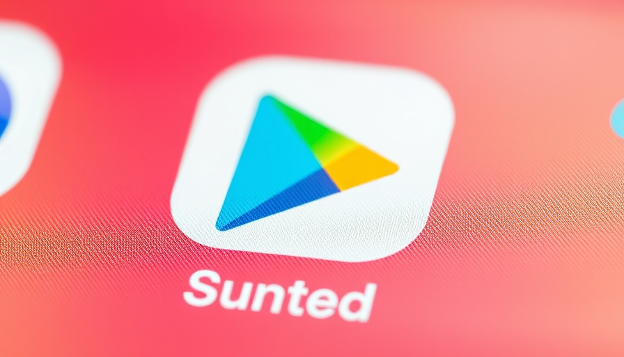 Blurred Google Play Store icon depicting decline in apps