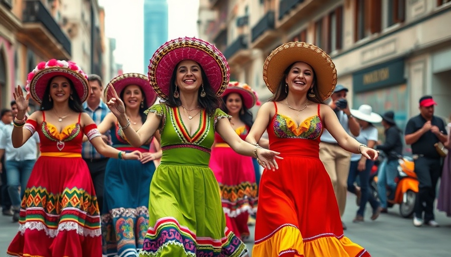 Vibrant Cinco de Mayo celebrations in San Jose street parade with dancers.