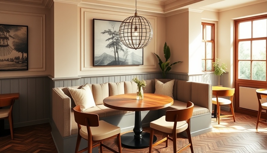 Café core trend home design with modern dining nook.