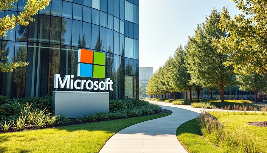 Microsoft building with signage reflecting AI demand lifts Microsoft cloud unit