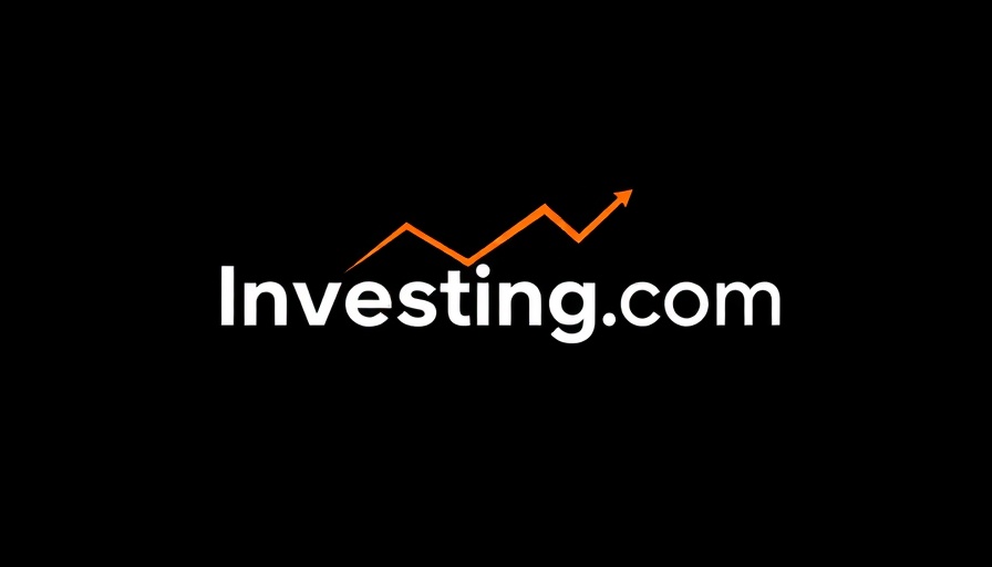 Investing.com logo with bold text and zigzag line on black background